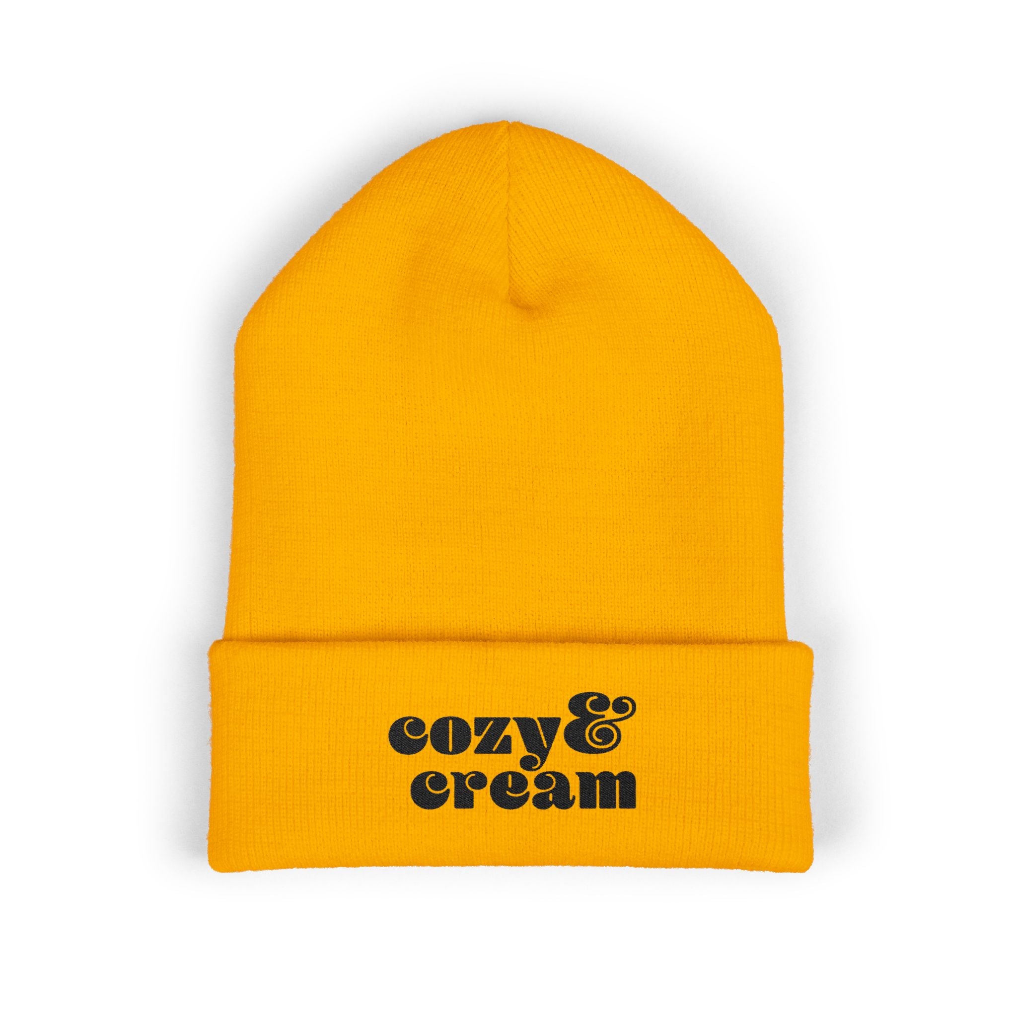 Cozy & Cream Classic Beanie (Yellow)
